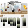 thumbnail image 6 of Sage Green Black Ombre Window Privacy Film, Modern Abstract Striped Gradient Static Cling UV Sun Blocking Heat Control Window Tint Day and Night, Non-Adhesive One Way Privacy Cover 17.7''x78.7'', 6 of 7
