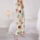 thumbnail image 3 of Balery Heart Polka Dot Conjunto de Pijama con Estampado para Mujer, Conjunto de Dos Piezas con Manga Larga, Ropa de Dormir Suave con Bolsillos, Pijamas Cómodos-Medium, 3 of 7