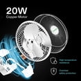 thumbnail image 3 of VIVOSUN AeroWave A6 Grow Tent Clip Fan, Patented Portable Auto Oscillating Fan 6" with 2-Speed, Strong Airflow but Low Noise, and Fully-Adjustable Tilt for Hydroponic Ventilation, White, 2-Pack, 3 of 7