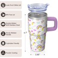 thumbnail image 3 of 20OZ Unicorn Lover Tumbler with Handle Double Wall Stainless Steel Travel Mug Great Presents for Women Perfect for Birthday Christmas and Shopping Sprees, 3 of 6