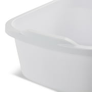 Sterilite 12 Qt. Dishpan, Multi-Purpose Plastic Wash Tub, Kitchen, Sink, White