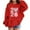 Red, variant on WOYY Toddler Girl's 2026 New Year Hoodie Loose Fit Comfy Hooded Sweatshirt, Sizes 2-3T