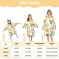 thumbnail image 4 of FORMRS Wearable Blanket Hoodie with Sleeves for Kids Cozy Flannel Sweatshirt, White Vegetables Pattern, 4 of 7