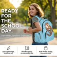 thumbnail image 6 of HUIACONG Backpack Set for Students Starfish Sea Otter 17 Inch 4-Piece with Lunch Bag, Pencil Case & Bottle Holder, Reinforced Zippers, for Ages 9-14, 6 of 7
