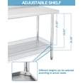 thumbnail image 4 of Danolapsi NSF Stainless Steel Table,48" x 24" Work Table with Adjustable Undershelf,Detachable Trash Bag Holder,Metal Work Table Workbench for Commercial Kitchen Restaurant,Curved Edge, 4 of 8