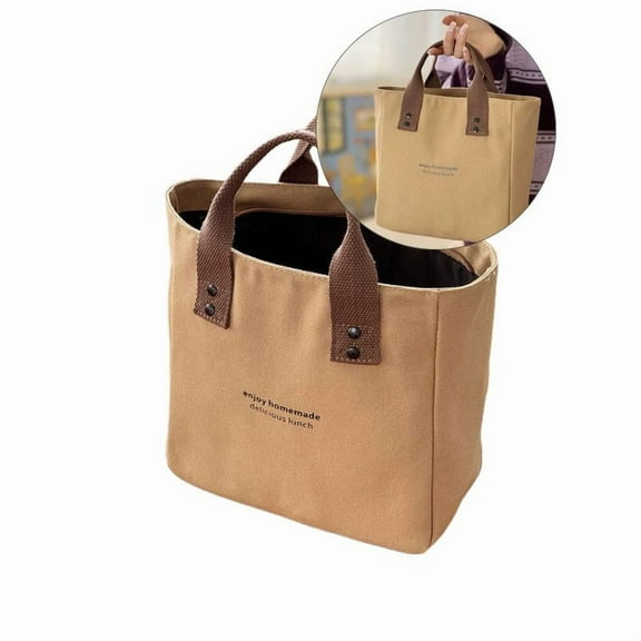 Yoloke Canvas Tote Bag for Women Small Tote Bag with Zipper Canvas Crossbody Bag Shoulder Bag Satchel Handbag with Compartments