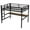 Black, variant on Aukfa Heavy Duty Twin Size Metal Loft Bed for Kids, Teens, Space-Saving, Black