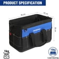thumbnail image 2 of 16-inch Wide Mouth Tool Bag with Water Proof Molded Base, 2 of 5