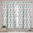 thumbnail image 2 of Ambesonne Anchors Valance & Curtain, Tropical Monstera Print, 55"x24", Pastel Pink Sea Green, 2 of 7