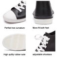 thumbnail image 4 of DKSUKO Women's Rain Boots Waterproof High Top Rain Shoes with Lace Up Anti-Slip Garden Shoes (9 B(M) US, Black and White), 4 of 7
