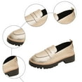 thumbnail image 5 of YLYL Women's Penny Loafers Chunky Heel Lug Sole Slip on Fashion Casual Driving Office Moccasins Shoes, 5 of 9