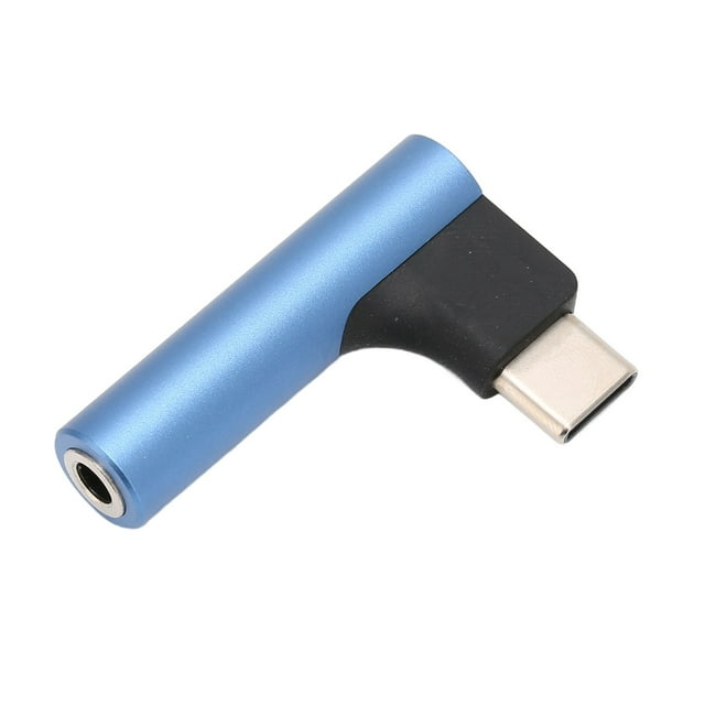 Adaptador de Sonido USB C A 3.5 mm, Adaptador USB C A aux ángulo recto estéreo parauriculares