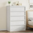 thumbnail image 1 of BeesClover Commode Moderne 5/7 avec Grand Espace de Rangement, Organisateur de Commode en Bois pour Salon, Chambre de Bébé, 1 of 7