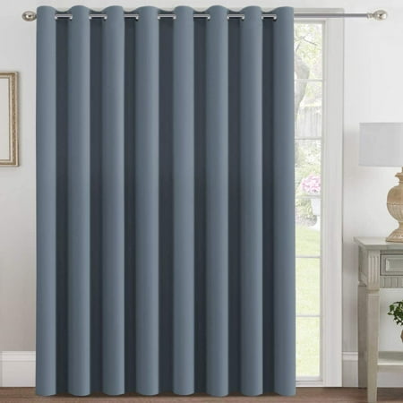 Blackout Patio Curtains 100x84 Inches, Large Grommet Blackout Curtains