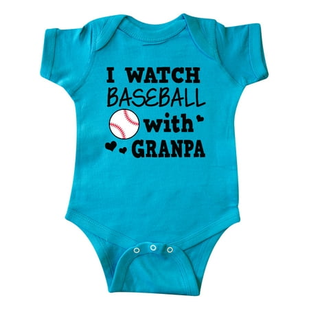 

Inktastic I Watch Baseball with My Granpa Gift Baby Boy or Baby Girl Bodysuit