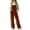Orange, variant on Bovxnpu Womens Velvet Overalls Wide Leg Bib Overall Jumpsuits Suspender Cargo Winter Casual Pants