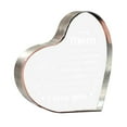 thumbnail image 2 of WUSUOWEI 2PCS Heart Shaped Acrylic Block Father's Day Gifts from Daughter Son Acrylic Heart Desktop Decoration Dad Gifts Christmas Dad Mom Birthday Gifts, Thanksgiving Day Gifts, 2 of 5
