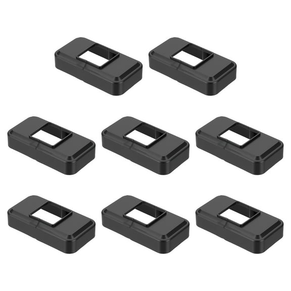 Uxcell 1.8x1.8 Inches Post Sleeve, Plastic Post Base Cover Column Wraps - 8pcs (Black)