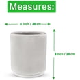 thumbnail image 3 of Maceta Cilindro Barro Loza 20.32 cm blanco Elly Decor terracottacl, 3 of 4