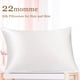 thumbnail image 5 of Funda de almohada de seda de 22 Momme PiccoCasa con cierre oculto, viaje (14"x20"), blanca, 5 of 7