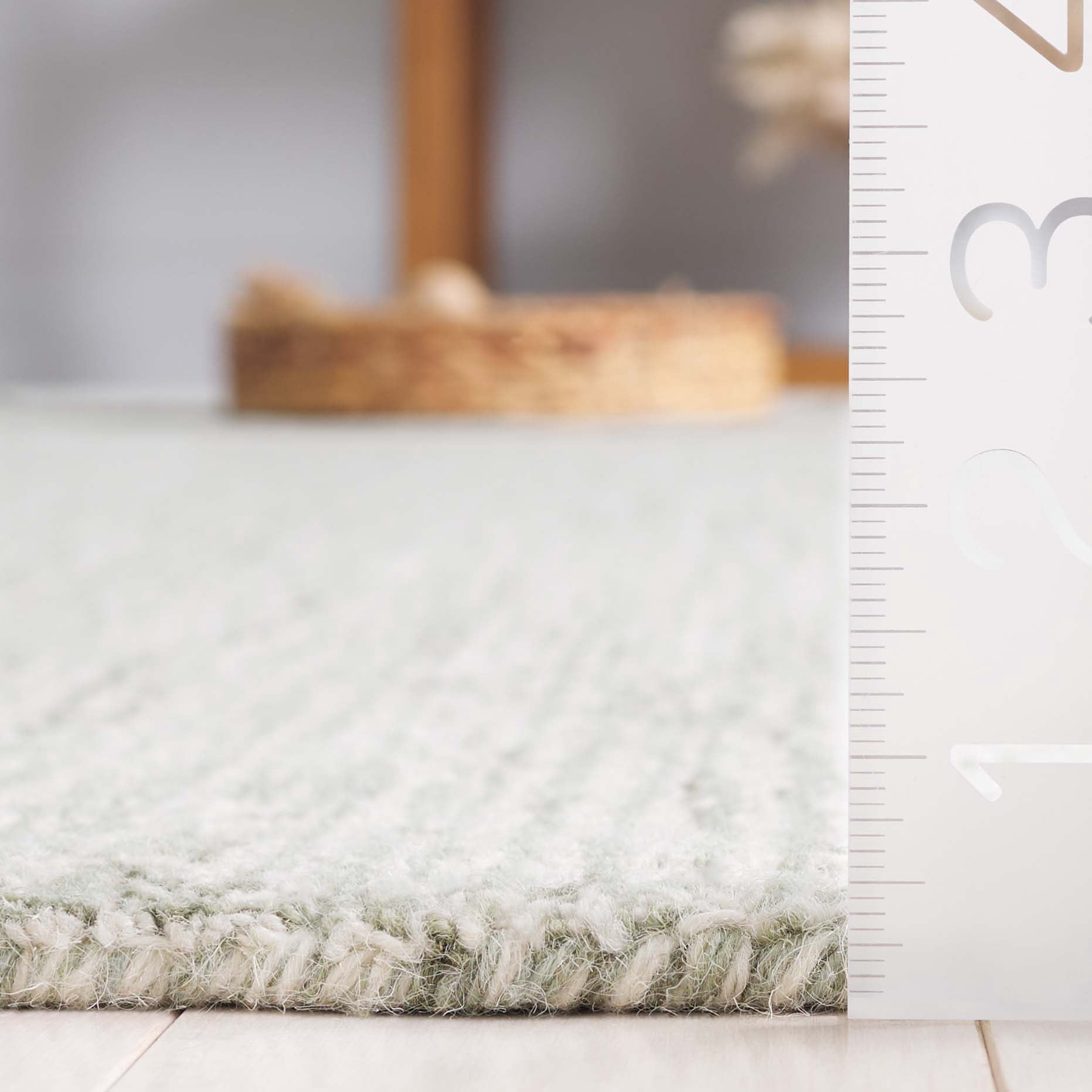 SAFAVIEH Abstract Emely Abstract Wool Area Rug, Sage/Ivory, 8' x 10'
