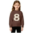 thumbnail image 2 of Blusas y camisas de cuello redondo y manga larga para niños, suéter unisex de invierno de color liso con estilo para la cabeza, top de punto de manga larga, top de poliéster para niños, 2 of 8