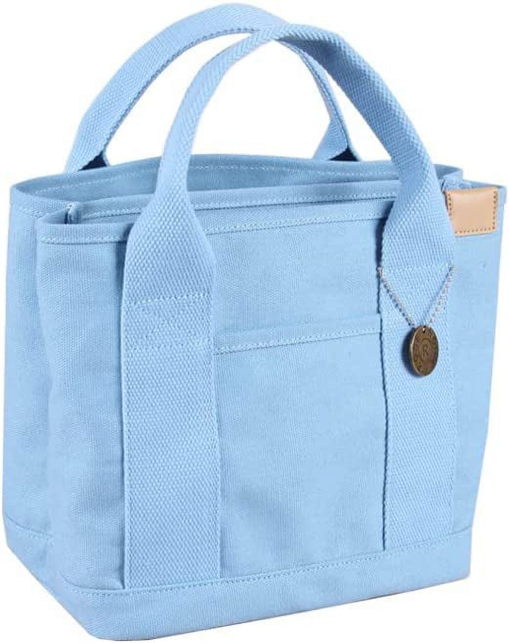 Pikadingnis Canvas Tote Bag for Women Lunch Bag Box Tote Bag Aesthetic Purses Handbags Simple Modern Lunch Box, Adult Unisex, Size: One size, Blue