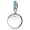 Aqua, variant on Womens .925 Sterling Silver Yellow Topaz Crystal Accent Bale Circle Disc Shape Dangle Charm Bead