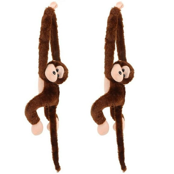 2pcs Plush Monkey Toys Hanging Monkey Stuffed Animal Long Armed Monkey Toys