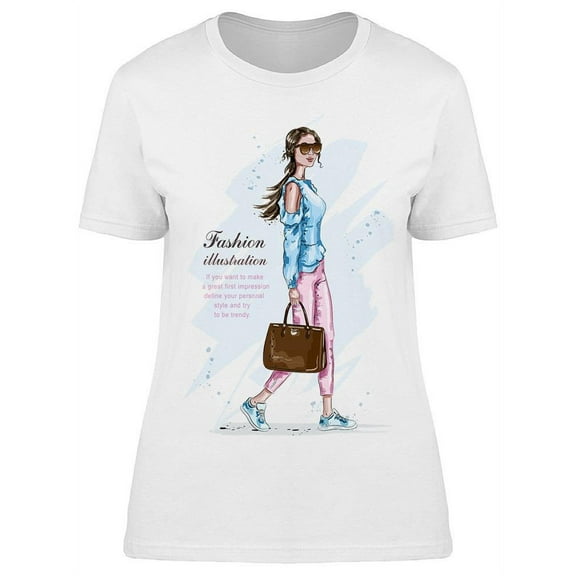 Fashion : Model T-Shirt Women -Image by Shutterstock, Female Large