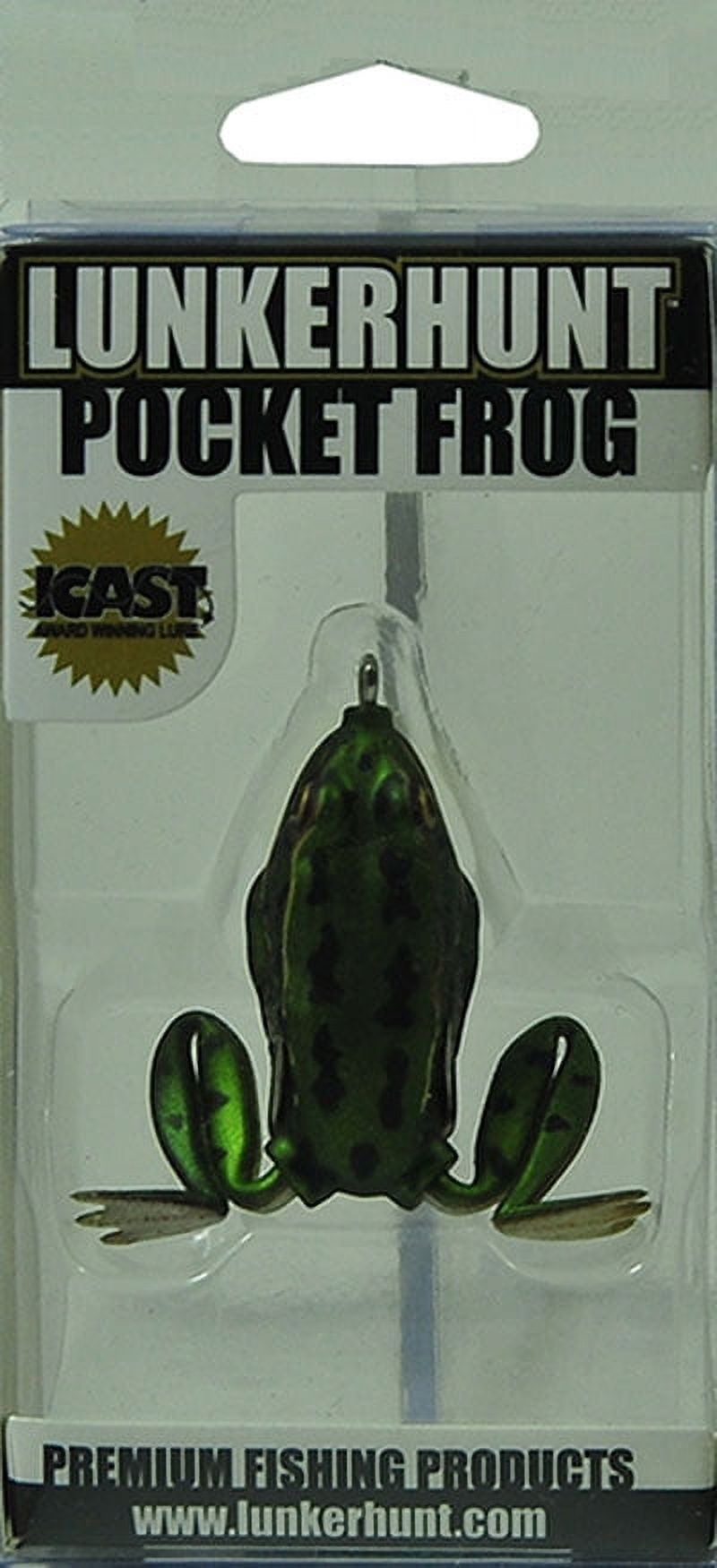 Lunkerhunt Pocket Frog, Topwater Lure, Green Tea,1.75 in,1/4 oz