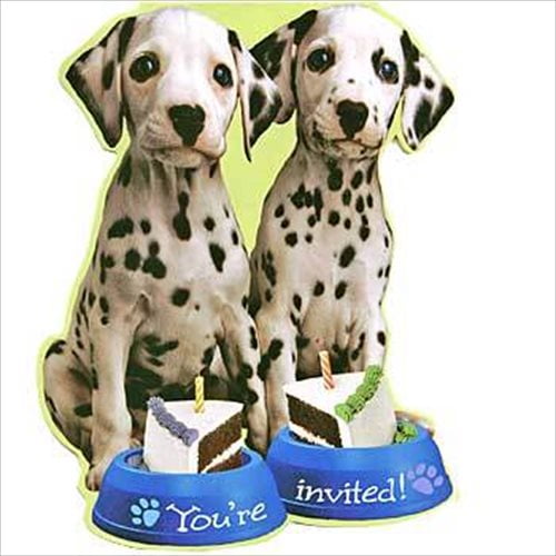 8 Party Pups Invitations