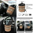thumbnail image 5 of Renewold American Tribal Highland Cow Sunflower 15 PCS Car Seat Cover Full Set, with Steering Wheel Seat Belt Cover Trash Cans Rear View Mirror Cover Coaster Keychain Air Vent Storage Bag Universal, 5 of 7