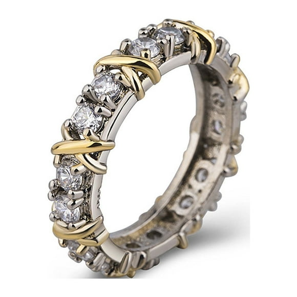 Cross Full Moissanite Diamond Ring-Cubic Zirconia Rings for Women(6)