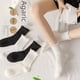 thumbnail image 1 of Calcetines de moda de primavera y verano, calcetines de encaje de hongo de color sólido, calcetines de mujer hasta media pantorrilla lindos de algodón japonés JK, 1 of 5