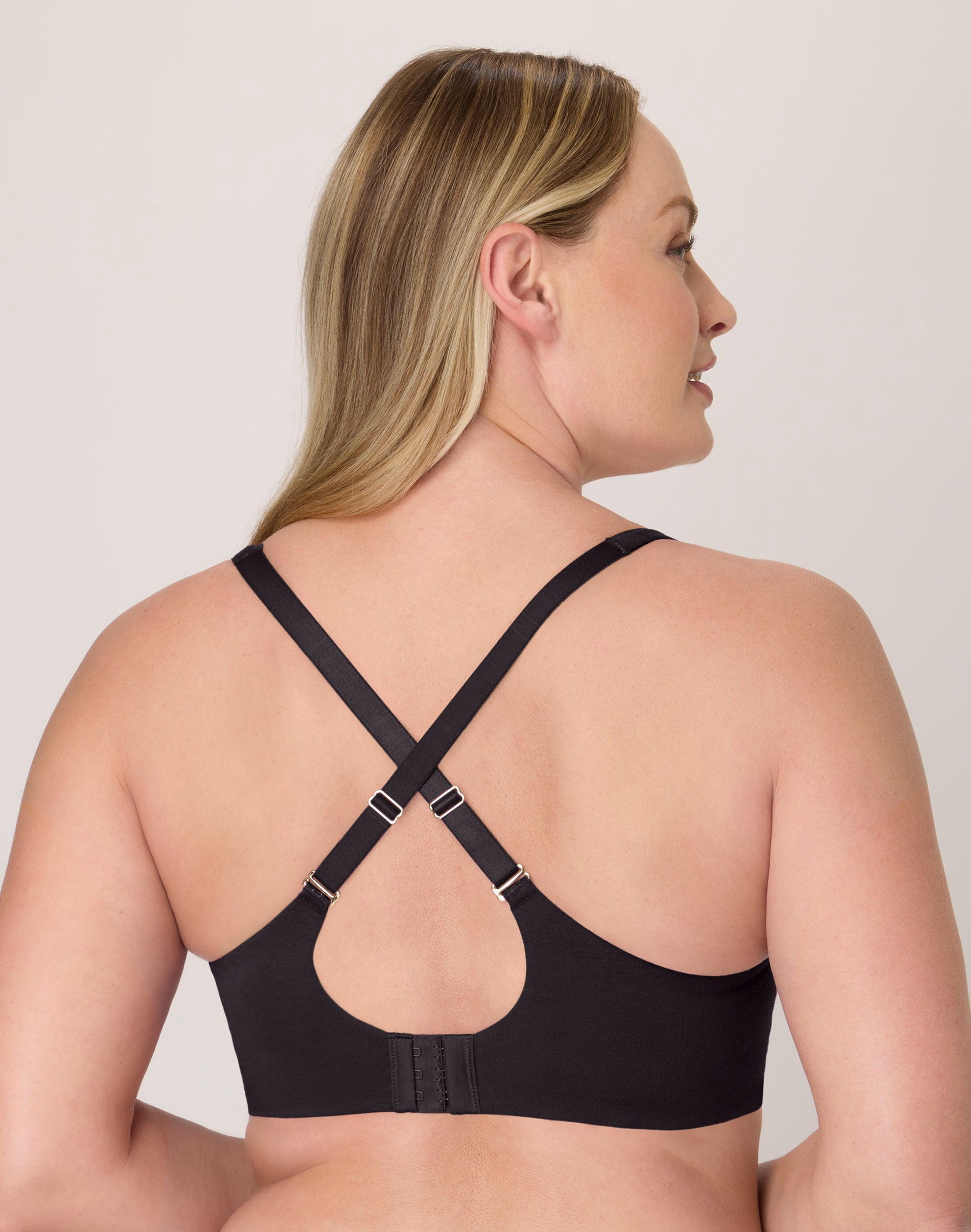 Women's Bali DF8131 Cotton Collection 2-Ply Underwire Bra (Black 34DD)