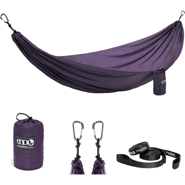 Hamaca ENO TravelNest, 274 cm, portátil, para acampar, color ciruela