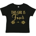 thumbnail image 3 of Inktastic 4th Birthday Gold 4 Year Old Party Girls Girls Toddler T-Shirt, 3 of 5
