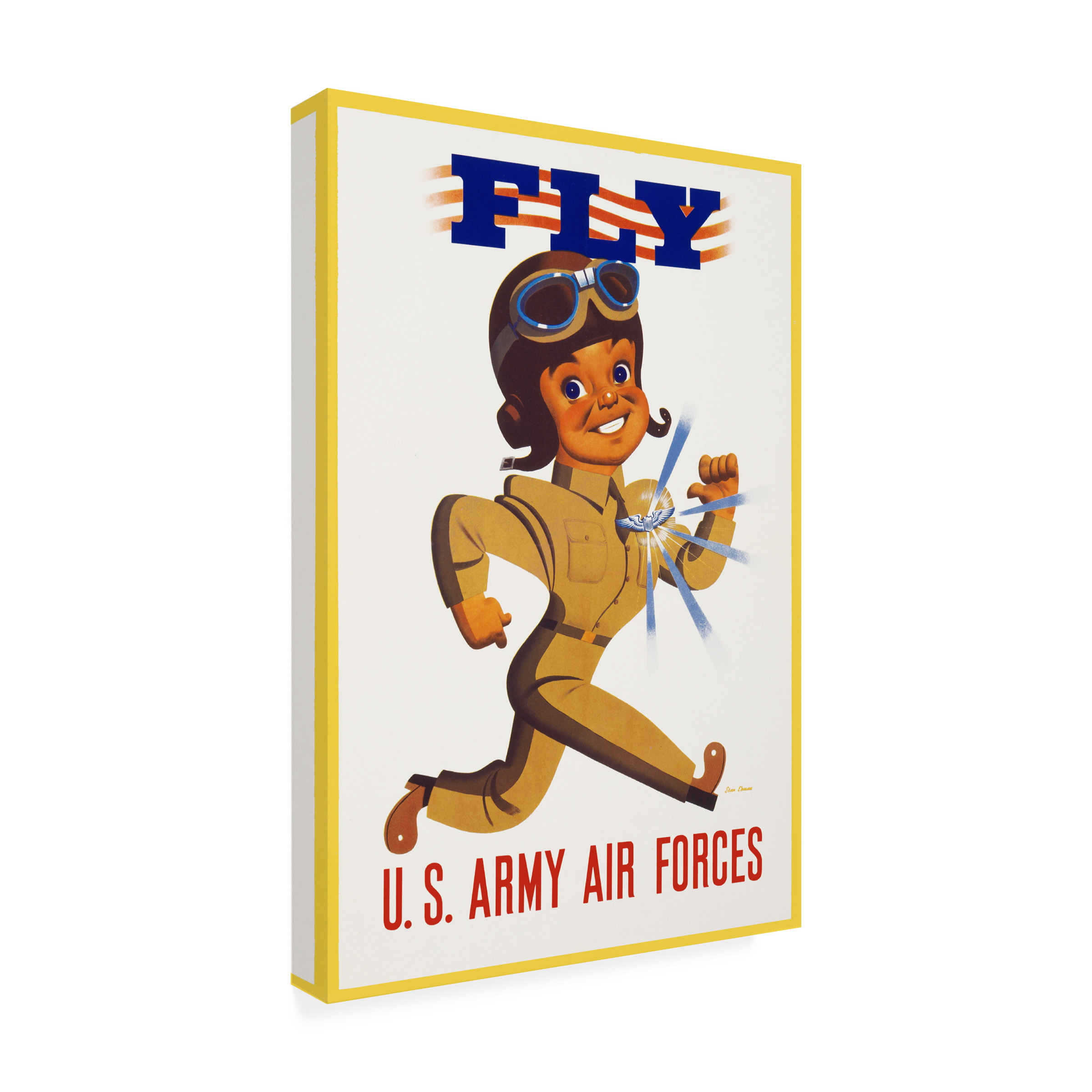 Trademark Fine Art Print Collection Fly US Army Air Forces Canvas Wall Art - 30x47