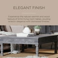 thumbnail image 4 of Maven Lane Emin Handmade Heritage Wooden Rectangular Coffee Table, Grey Finish, 4 of 6