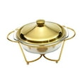 thumbnail image 3 of jifeng Réchaud de Buffet 2 L Serveurs de Buffet et Réchauffeurs pour Événements Fêtes Réchaud Or, 3 of 9