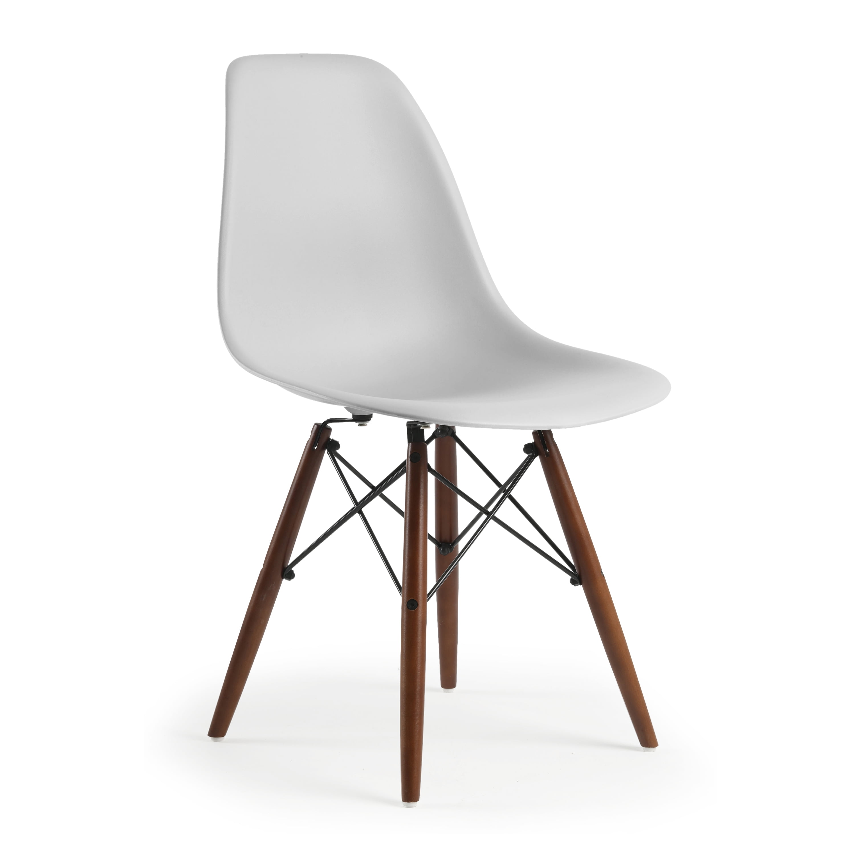 Edgemod Vortex Side Chair Walnut Legs in Harbor Grey