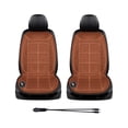 thumbnail image 1 of Wweixi Cotton Car Heated Seat Cover For Winter Seat Cover Car Seat Cover Preimum Fabric 3 Models Fast Heating Setting Portable Brown Front double seat, 1 of 6