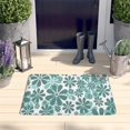 thumbnail image 2 of Teal Daisy Flower Pattern Flannel Non Slip Door Rugs,Washable Door Mats Indoor,Decorative Door Mats,Dirt-Resistant and Absorbent Doormat for Entrance,Bedroom,Kitchen,Bathroom,23.5x16in(60x40cm), 2 of 5