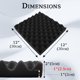 thumbnail image 5 of TOUO - Espuma insonorizante para pared, 6, 12 y 24 unidades, material absorbente de sonido de alta densidad, espuma acústica, aislamiento de ruido para techo, 5 of 5