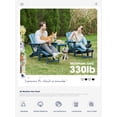 thumbnail image 6 of KINGYES Folding Adjustable Adirondack Chair with Retractable Ottoman Set of 2 for Patio Garden, Blue, 6 of 6