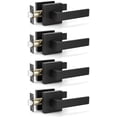 thumbnail image 1 of GFDYREE 4 Pack Matte Black Interior Door Handles Passage Function Heavy Duty Door Levers Durable Door Hardware, Left or Right Handing, Door Handle Set 2.07 lb One Lever, 1 of 7
