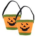 thumbnail image 4 of 2 bolsas de fieltro para dulces de Halloween, bolsas de regalo para trucos o golosinas, bolsas con asas, recuerdos de fiesta, color amarillo, 4 of 5