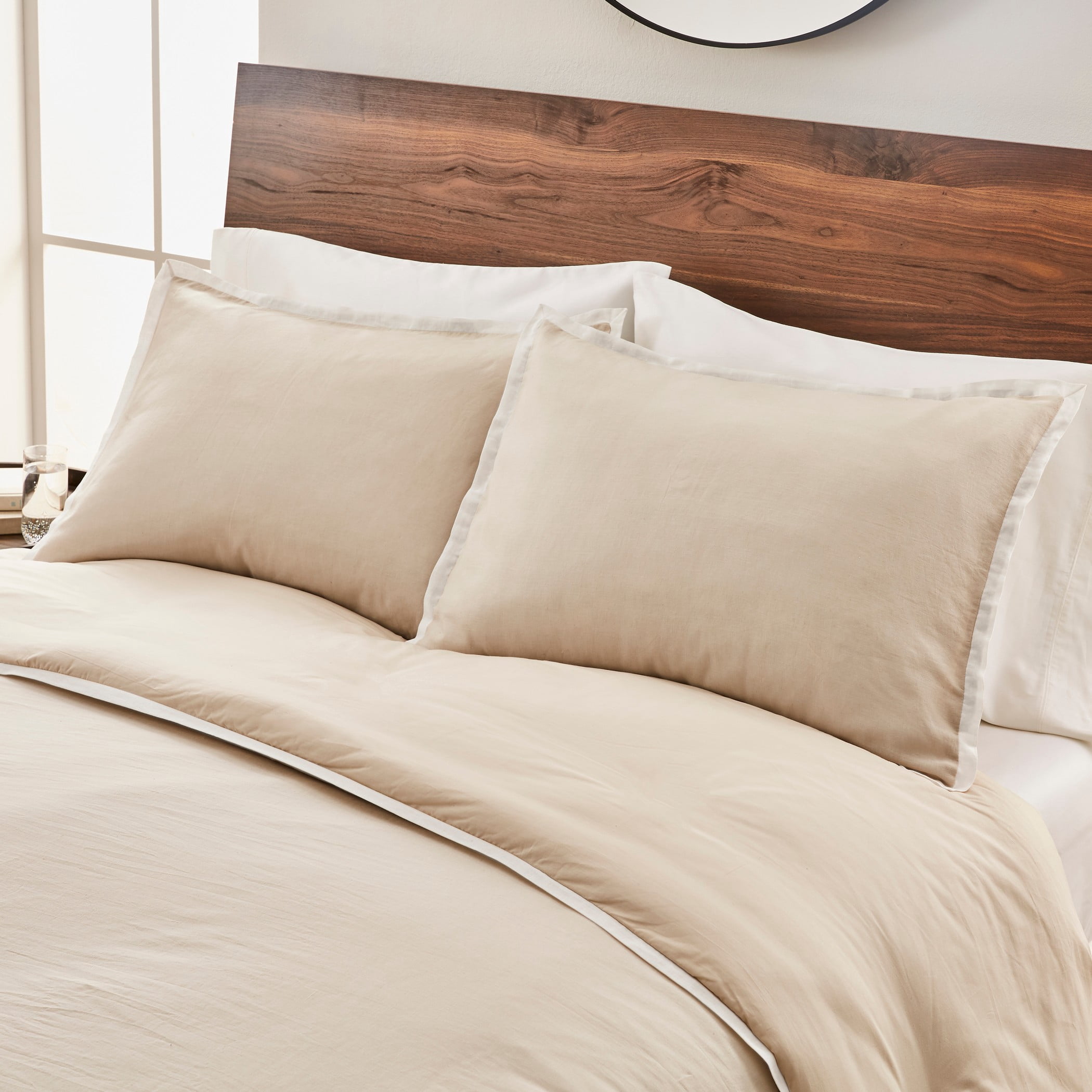 Better Homes & Gardens 3-Piece Beige Linen Duvet Cover Set, King