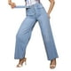 thumbnail image 1 of Jeans Mujer Recto Tiro Alto 100% Algodón Azul Bajo, 1 of 6